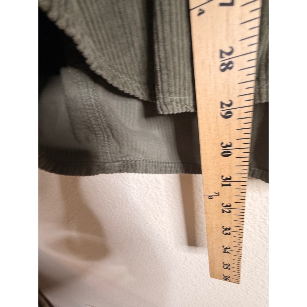Frank & Eileen McLoghlin Olive Green Corduroy Womens Shirt Jacket Shacket M - Picture 6 of 6